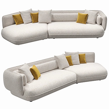 Cozy Corner Bukle Sofa 3D model image 1 