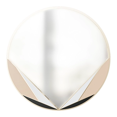 West Elm Deco Brass Mirror 3D model image 1 