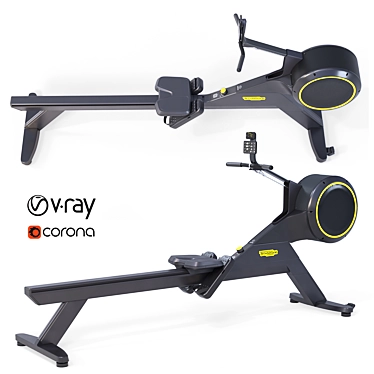 Skillrow Rowing Machine: Realistic Design 3D model image 1 