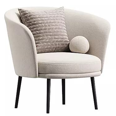 Modern Upholstered Armchair Model 3D model image 1 