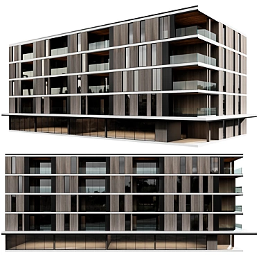 Detailed Residential Building No76 3D model image 1 