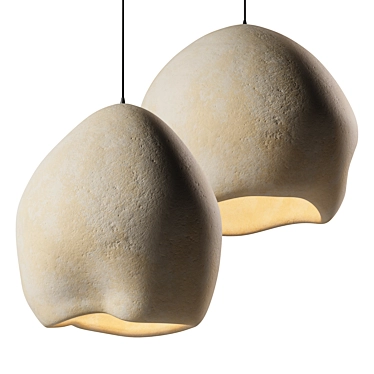 Elegant Modern Crete Pendant Lamp 3D model image 1 