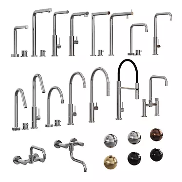 Fontealta Kitchen Faucet Collection 3D model image 1 