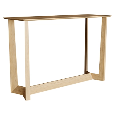 West Elm Stowe Entry Console 3D model image 1 