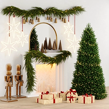 Seasonal Christmas Tree Decoration Set 3D model image 1 