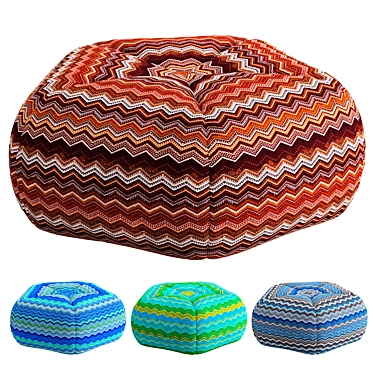 Luxury Microfiber Pouf Model 3D model image 1 