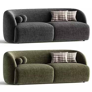 Viendo Bucle Gray Sofa: 3Ds Max FBX & MAT 3D model image 1 