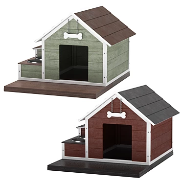 Scandinavian Style Dog House 3D model image 1 