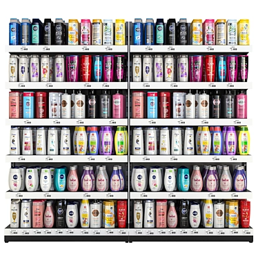 Shampoo Bottle Display Shelving 3D model image 1 