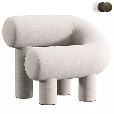 Modern UMI Armchair 3D Model 3D model image 1 