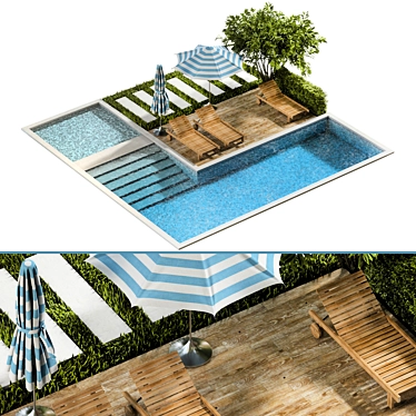 Luxury Pool with Stunning Render 3D model image 1 