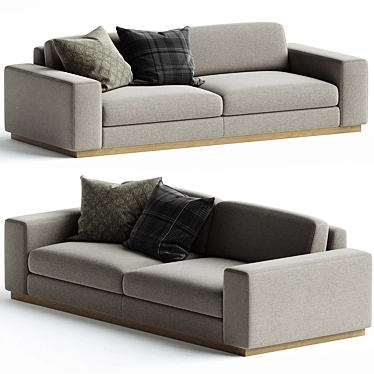 Elegance Personified: Sepia Sofa 3D model image 1 