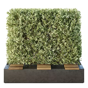 Urban Green Plant Benches Collection 3D model image 1 