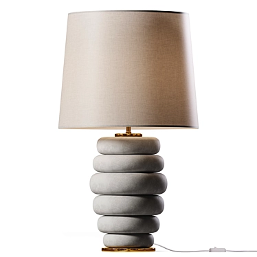 Stacked Marble Table Lamp 3D model image 1 