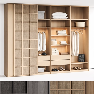 Organized Zara Home Wardrobe Storage 3D model image 1 