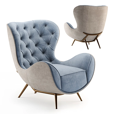 Volpi Marion Modern Armchair 3D model image 1 
