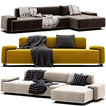 Stylish LOVELAND Sofa Moroso 2017 3D model image 1 