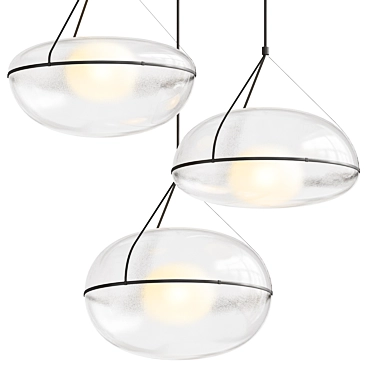 Elegant Iris Pendant Light 3D model image 1 