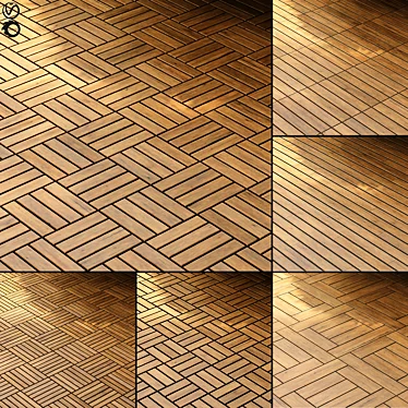  Seamless Parquet PBR Wooden Textures 3D model image 1 