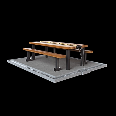 Corona Legacy Waterfall Table 3D model image 1 