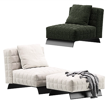 Modern Minotti Twiggy Armchair Design 3D model image 1 