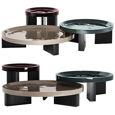 Wooddi Olape Set of Coffee Tables 3D model image 1 