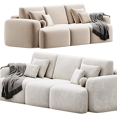 Luxury Velvet Sofa Bonent 2015 3D model image 1 