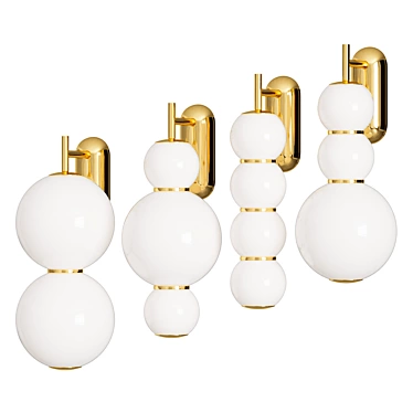 Pearls LED Glass Wall Sconce 3D model image 1 