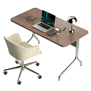 Apple Workspace Set 3D model image 1 