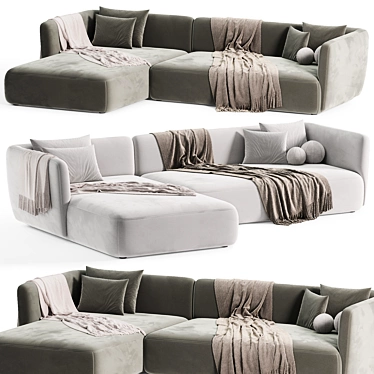 Sleek Design, Cozy Comfort Sofa 3D model image 1 