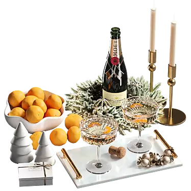 Festive Decor Set Smooth Finish 3D model image 1 