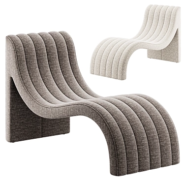 Meridian Furniture Upholstered Chaise Lounge 3D model image 1 