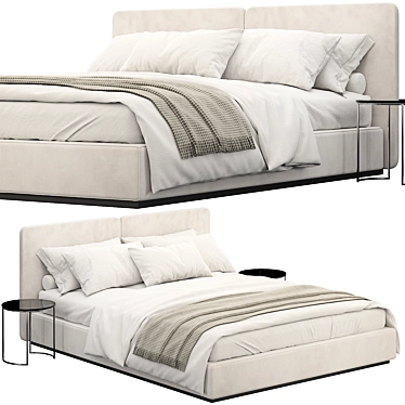 Modern Bed Design 3D Model 3D model image 1 