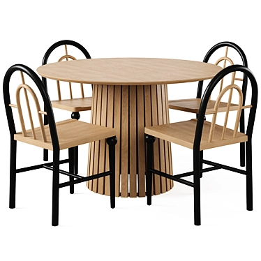 Fern Dining Chair & Christo Table 3D model image 1 