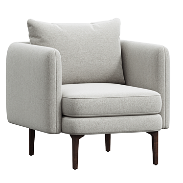 Modern Auburn Accent Chair Ensemble 3D model image 1 