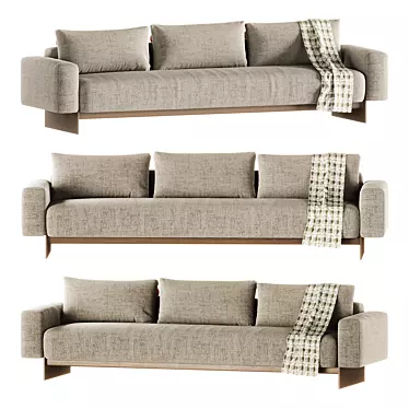 Elegant Joquer Sledd Sofa Set 3D model image 1 