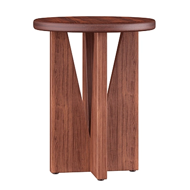 Modern V Side Table Elegance 3D model image 1 