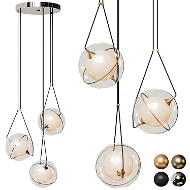 Celestial Gyroscopes Sphere Chandelier 3D model image 1 