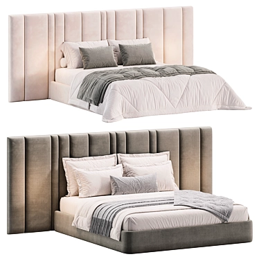 Desire bed with wide headboard