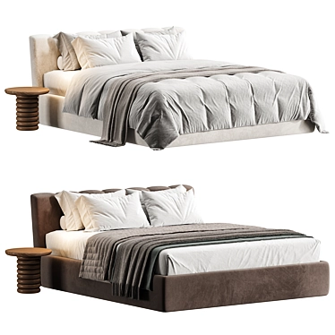 Modern NORMA Bed Furniture 3D model image 1 