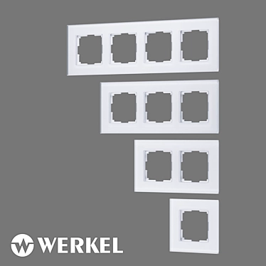 OM Frames made of tempered glass for sockets and switches Werkel Senso series white matte