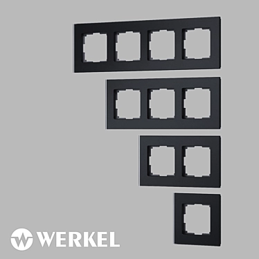 OM Tempered glass frames for sockets and switches Werkel Senso series matte black