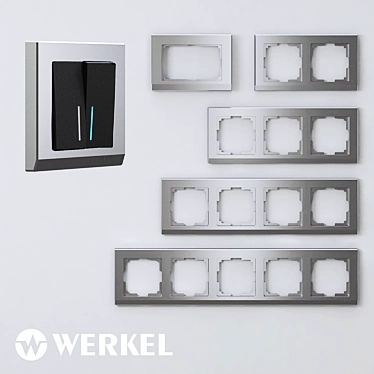 Werkel Stark Plastic Frames, Silver 3D model image 1 