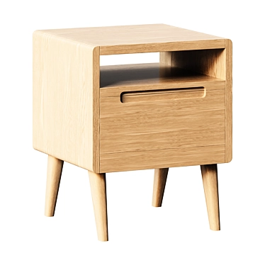 Caisson Nightstand: Modern Bedside Table 3D model image 1 