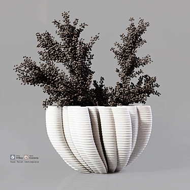 Sculpted Vase 3D Model Kit 3D model image 1 