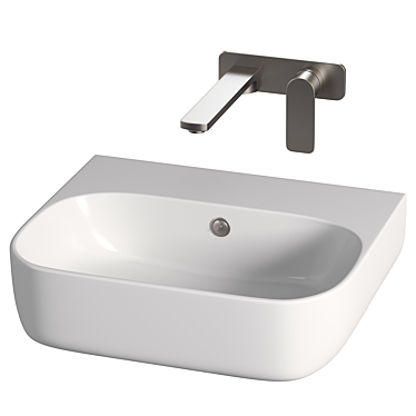 Premium Caroma Luna Wall Basin 3D model image 1 