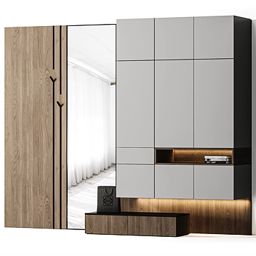 Modern Entryway Composition 3D model image 1 