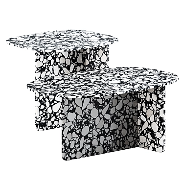 Modern Marble Coffee Tables Set 3D model image 1 