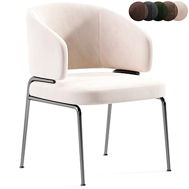 Elegant Nives Chair: HC28 Modern 3D model image 1 