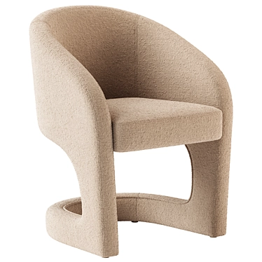 Modern Reynold Armchair 3D Model 3D model image 1 